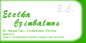 etelka czimbalmos business card